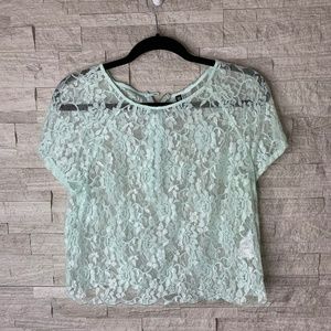 Divided Lace Crop top